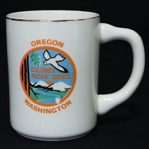 Boy Scouts VTG BSA Mug Cup Oregon, Washington, Columbia Pacific Council RARE
